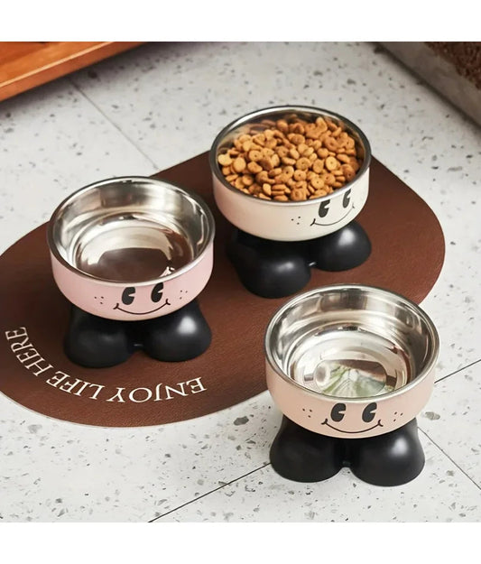 Elevated Dog Cat Bowl Stainless steel Food Water Bowls Raised No Spill Pet Feeder bowl for Puppy Small Medium Large Dogs Cats Burva